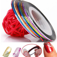 10 Color 20m Rolls Nail Art UV Gel Tips Striping Tape Line Sticker DIY Decoration 01ZX 2XTU 2024 - buy cheap