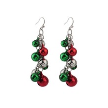 Christmas Gifts Mixed Color Jingle Bells Long Earrings For Women Girls Chandelier Earring Ornaments New Year Gift #288668 2024 - buy cheap