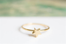 Романтические Крошечные золотые кольца Shuangshuo в форме звезды, кольцо средней длины в форме звезды для женщин и девушек, кольцо на костяшки, ювелирные изделия, подарки на день рождения 2024 - купить недорого