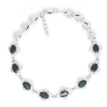 Limited Qi Xuan_Fashion Jewelry_Dark Blue Stone Luxury Woman Bracelets_S925 Solid Silver Bracelets_Factory Directly Sales 2024 - buy cheap