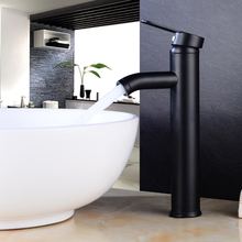 MTTUZK Matt Black Single Handle Bathroom Basin Faucets Cold and Hot Mixer Basin Sink Tap Black Water Kitchen Faucet 2024 - buy cheap