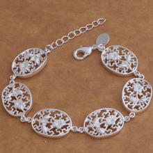 AH008 Wholesale Lucky Silver Color Charm Bracelets For Women Popular Fashion 925 Jewelry Elegant /eauamsba Addaiuka 2024 - купить недорого