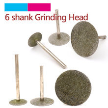 1pcs 6mm Shank Electroplated Thin Slice Diamond Grinding Head Burrs Drill Bit For Jade Dremel Rotary Accessory Cutting Tools KBP 2024 - buy cheap