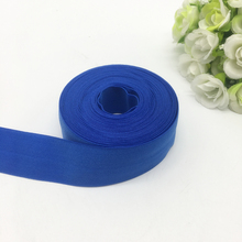 Banda de satén de LICRA para costura, bandas elásticas multifunción de 1 "(25mm), molduras de encaje para costura DIY, color azul (5 yardas/lote) 2024 - compra barato