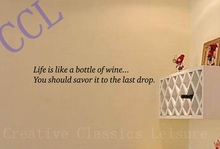 Бесплатная доставка виниловая наклейка на стену для вина, декор на стену для вина, настенные наклейки для лайки бутылки вина .. 2024 - купить недорого