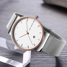 MINI FOCUS Men's Classic Dress Quartz Watches Stainless Steel Mesh Bracelet Simple Wristwatch for Man Relogios MF0184G Silver 2024 - buy cheap