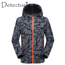 Detector Men Waterproof Breathable Thermal Softshell Jacket Outdoor Hunting Fishing Camping Hiking Rain Windbreaker hoodie 2024 - buy cheap