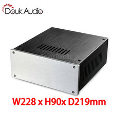 Caja amplificadora de aluminio pequeña, chasis DIY (W228 * H90 * D219mm) 2024 - compra barato