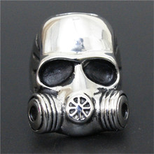 1pc Lastest Gas Mask Skull Ring 316L Stainless Steel Top Quality Fashion New Design Mask Ring 2024 - buy cheap