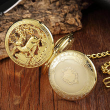 Double Sides 2 Open Case Pocket Fob Watches Men Hollow Deer Skeleton Mechanical Pocket Watch Chains Steampunk Pendant Gifts 2024 - buy cheap