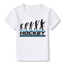Boys&Girls Evolution Of Ice Hockeyer T-shirt Children Short Sleeves Summer Casual T shirt Kids Tops Tees Baby Clothes,ooo795 2024 - buy cheap