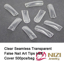 False Nails Tips 10 Sizes 500pcs/bag Plastic Half Nail Tips Clear Seamless Transparent Fake Nails DIY Women False Nails Tips 2024 - buy cheap