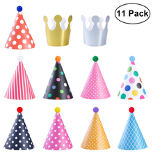 Decorações para festas de aniversário com coroa infantil, toucas de coroa para decoração de crianças com 11 peças 2024 - compre barato