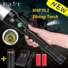 XHP70.2 LED Professional Scuba Diving Flashlight 200m Underwater LED Torch XHP70 IP8 Waterproof dive Lamp use 26650 2024 - buy cheap