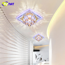 Кристаллический светодиодный потолочный светильник FUMAT, 5 Вт, квадратное комнатное освещение для коридора, бра для прихожей, декоративный светильник, потолочные светильники 2024 - купить недорого