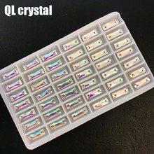 QL-Cristal AB con tiras de cristal cosido en espalda, diamantes de imitación para vestido de boda, zapatos, bolsas, accesorios de ropa 2024 - compra barato