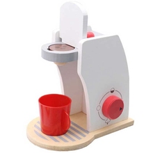 Baby Wood Pretend Play Sets Toys Simulated Coffee Machine With Milk Coffee Beans Sugar Brewing Coffee Restaurant Kitchen Toys 2024 - buy cheap