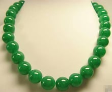 free shipping  BEAUTIFUL NATURAL GREEN 10MM ROUND BEADS NECKLACES 18" INCHES STRAND 2024 - buy cheap