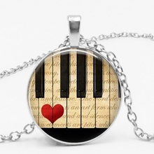  Piano Heart Pendant Necklace, Piano Accessories Music Teacher Gifts, Music Gifts, To Map Private Custom 2024 - buy cheap