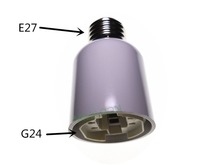 E27-G24 convertidor de portalámparas E27, conversión a G24, adaptador de lámpara E40, cambio a base E40, E27 2024 - compra barato