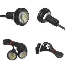 Luz LED de circulación diurna para coche, luz de marcha atrás DRL, 2 piezas, 12V, 15W, Material ABS 2024 - compra barato