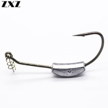 50pcs/Lot Lead jigging Hooks Offset Fishing Crank Jig Hook with Plumbum Fishhooks for Bass Soft Worms Fishing Tackle Pesca T4 2024 - buy cheap