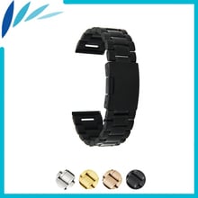 Pulseira de relógio de aço inoxidável 24mm, para suunto transversal, pulseira de laço de pulso, pulseira de cinto, preto, rosa, dourado, prata + barra de mola 2024 - compre barato