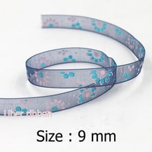 [Uber ribbon] 10Y 3/8"(9mm)  Fancy Organza Flower Ribbon Gift Packing Tape 2024 - buy cheap