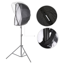 Ascensor 80cm/31,5in difusor octogonal de refletor softbox com suporte de fibra de carbono para flash speedlite luz preto sliver 2024 - compre barato