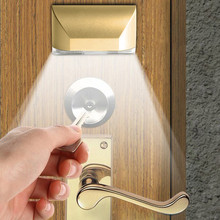LED Intelligent Door Lock Cabinet Key Induction Small Night Light Sensor Lamp bedroom light  gift romantic colorful lights 2024 - buy cheap