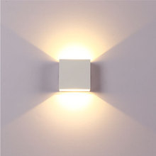 6 w pode ser escurecido conduziu a lâmpada de parede luminária apliques pared lamparas de pared arandela quarto conduziu a luz da parede cor branca/preta 2024 - compre barato