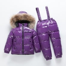 Mono de esquí de invierno para niños, conjuntos de ropa para niños y niñas, ropa de nieve, chaquetas, abrigos, pantalones de babero impermeables,-30 grados 2024 - compra barato