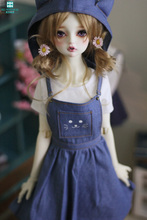 BJD accessories doll clothes girl dress fits 60m 1/3 BJD doll fashion T-shirt cat face denim skirt 2024 - buy cheap