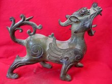 Old China(1742-1789)  Bronze statue /sculpture --Running Dragon, best collection&adornment,free shipping 2024 - купить недорого