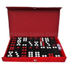 Black Dominos Games Pai Gow 32pcs Dominoes With 2 Dices Board Game Domino Jogos de Tabuleiro 5.4*2.4*0.8cm 2024 - buy cheap