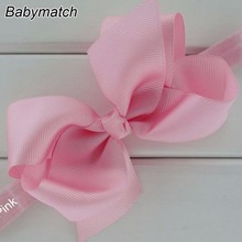 Babymatch 20pcs/lot 6'' Big Ribbon hair Bows With Soft Elastic Headband Girls Headbands Kids Large Hair bands For Hair 2024 - buy cheap