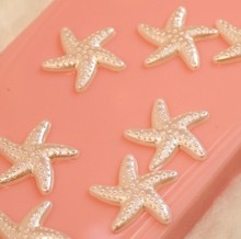 Free shipping 500pcs/bag 20mm White Ivory color starfish shape flatback imitation pearls beads for DIY Decoration 2024 - купить недорого