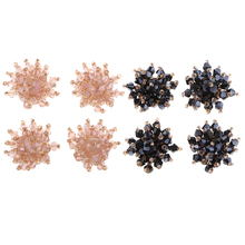 4x Pearl Embellishments Glass Pearl Flower Flatback Pearl Buttons for Wedding Party Home Decoration DIY Sewing Crafts Bow Center 2024 - buy cheap