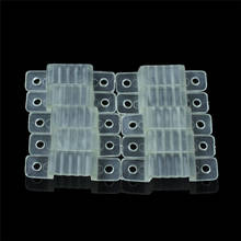 50 pçs/lote 10mm plástico fixação grampos de montagem led tira fixação conector em forma de u suporte para 220 v 5050 2835 led fita luzes