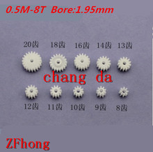 50pcs 0.5M8T 0.5m 8 teeth nylon plastic spur gear bore 1.95mm 2024 - buy cheap