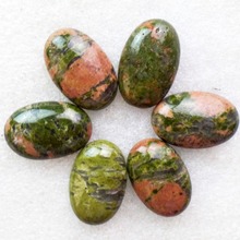 (6 pieces/lot)  Wholesale Natural Unakite Gem Oval CAB CABOCHON 30x20x7mm Free Shipping Fashion Jewelry DJ545 2024 - buy cheap