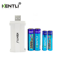 4pcs KENTLI 1.5v 1180mWh/3000mWh   lithium ion rechargeable AA AAA battery batterie + 2slots CU57 charger 2024 - buy cheap