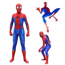 Spider-Man Into the Spider-Verse Peter Benjamin Parke Cosplay Costume Zentai Spiderman Superhero Pattern Bodysuit Suit Jumpsuits 2024 - buy cheap