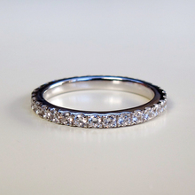 Anel de casamento e noivado feminino 0.23ct, anel de diamante, cor sólida, 14k, ouro branco 2024 - compre barato