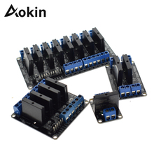 Aokin 1 2 4 канала 5 В DC релейный модуль твердотельный высокий уровень SSR AVR DSP для Arduino 2024 - купить недорого