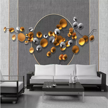 3D simple new Chinese style dandelion metal cloth background wall 2024 - buy cheap