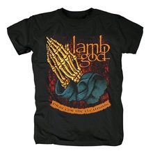 28 designs Goat Bone Skull Totem Shirt Rock Lamb Of God Punk heavy Metal Cotton T-shirt camisetas Rocker skateboard Namaste 2024 - buy cheap