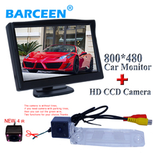 Resolution 800*480 5" universal car monitor  black shell +ccd hd car rear view camera water-proof 4 ir lights for KIA SPORTAGE R 2024 - buy cheap