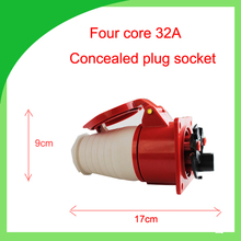 32A 380V  waterproof industrial plug and socket IP44 single phase 4 pin concealed plug socket 2024 - buy cheap