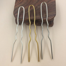 20 PCS 100*2mm Hair Sticks Metal Rhodium Gold Silver Color U Shape Hair Pins Blank Base Setting For Women DIY Jewelry Making 2024 - buy cheap
